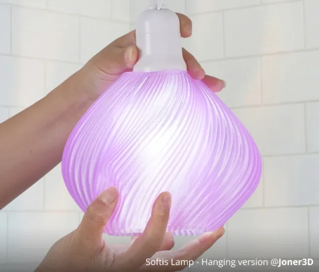 TPU 85A / 90A Flexible Filament 3D Printed Soft Lamp Shade