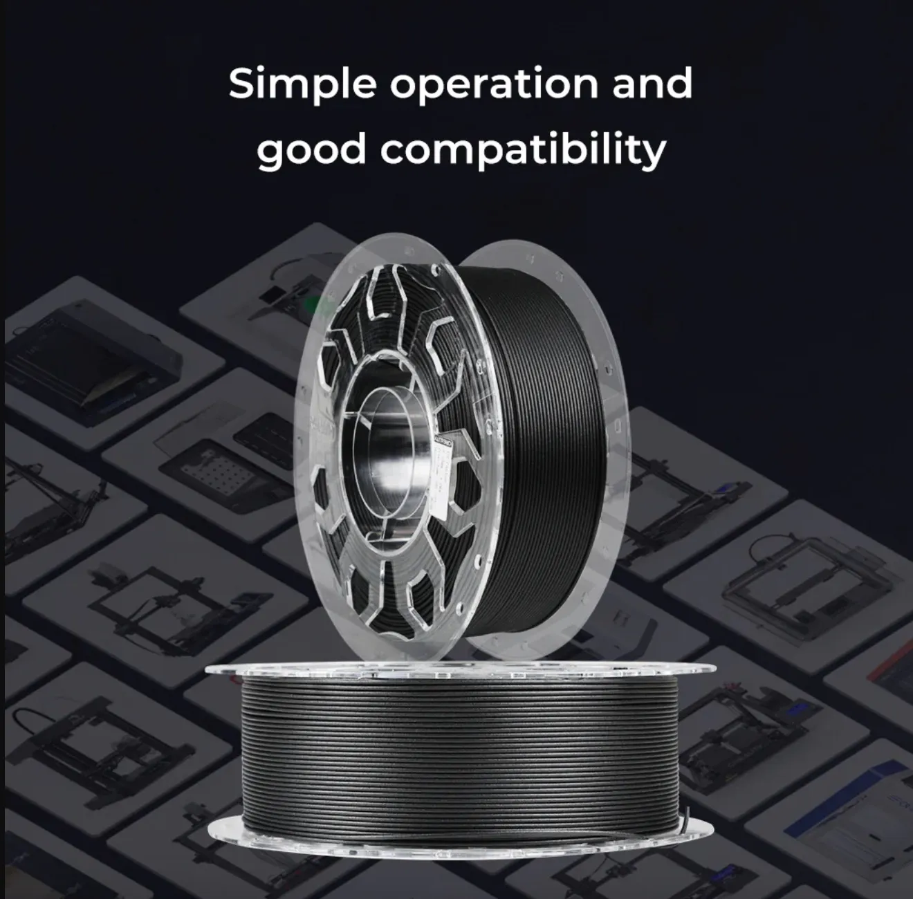 Creality CR PLA Carbon filament compatible with multiple FDM 3D printers easy operation