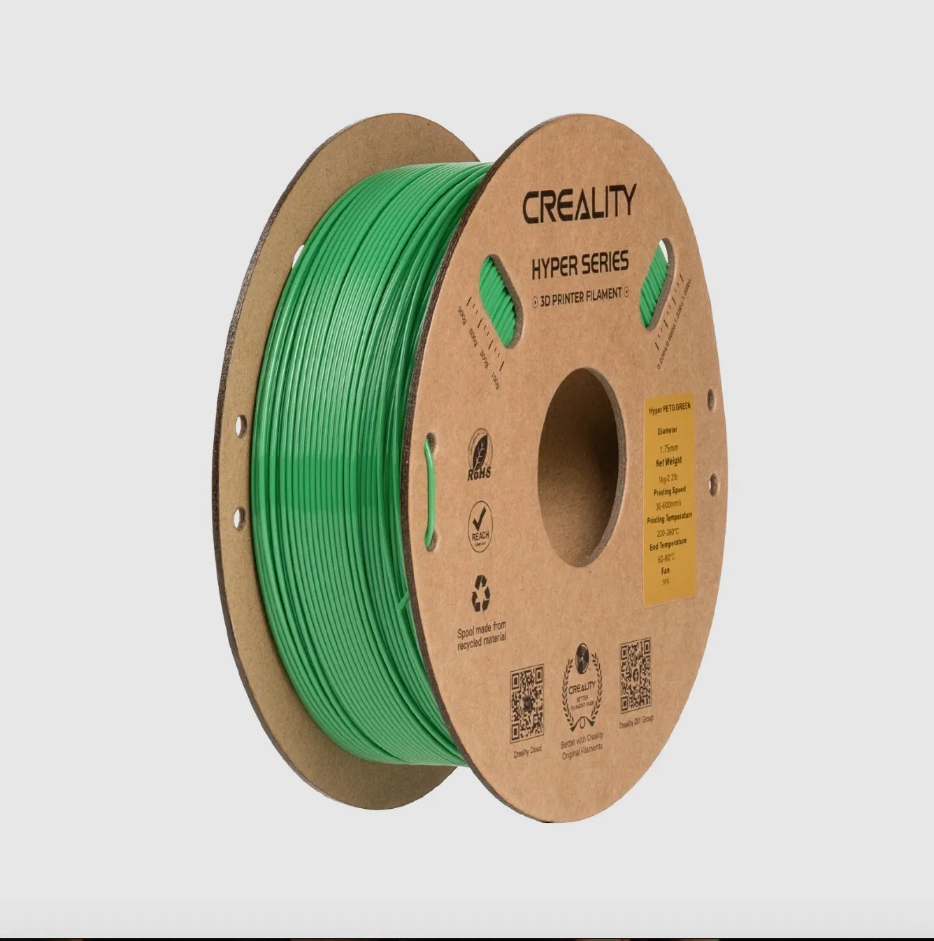 Creality Hyper Series PETG Green filament 1.75mm 1kg spool
