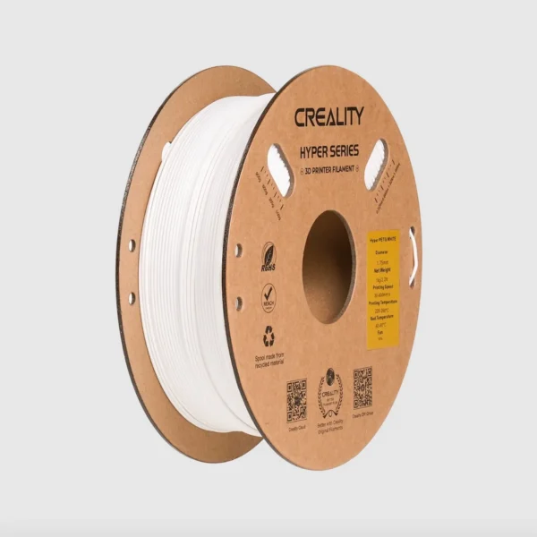 Creality Hyper Series PETG White Filament 1.75mm 1kg spool for FDM 3D printing