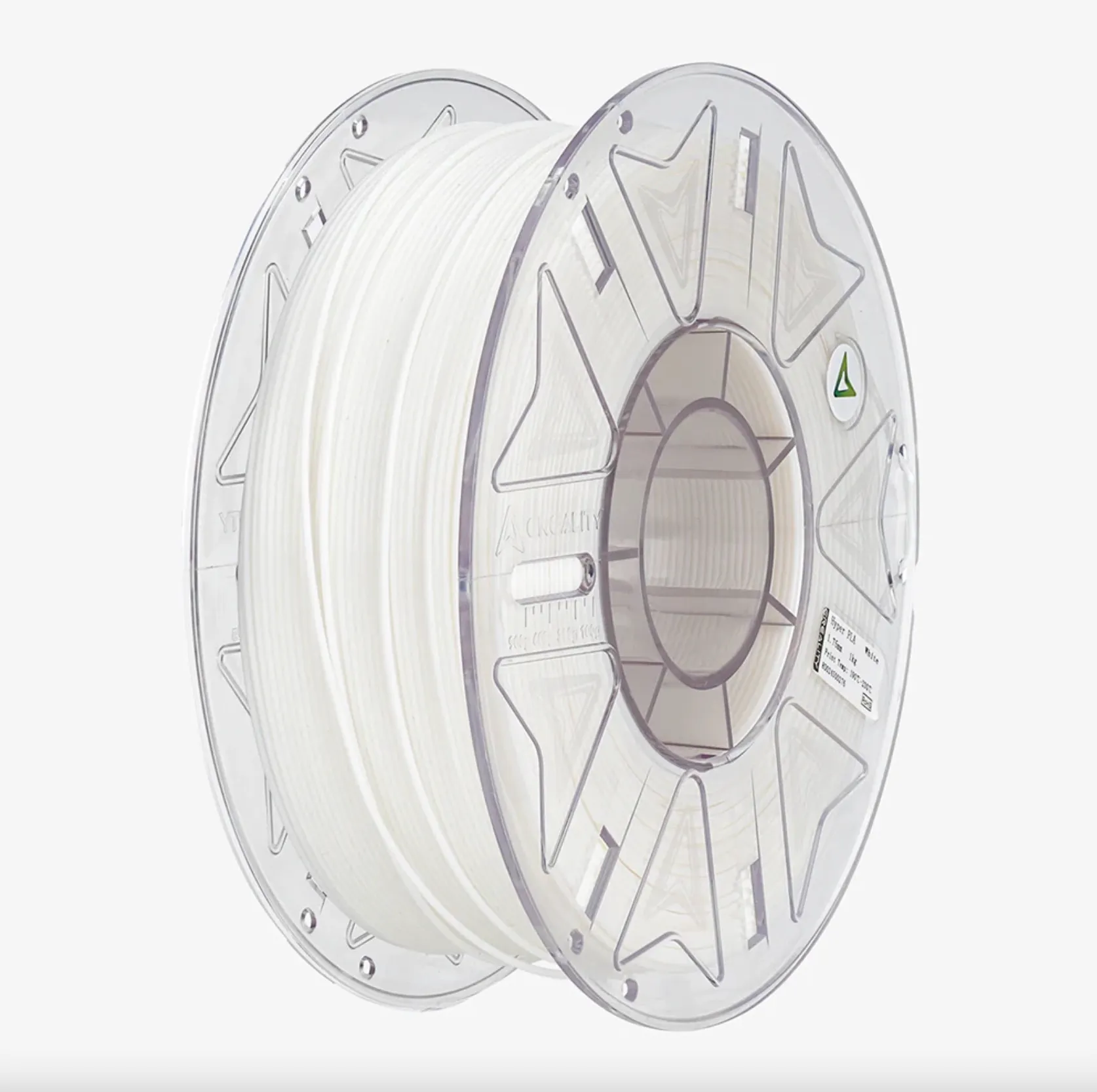 Creality Hyper Series PLA RFID White filament spool angle view