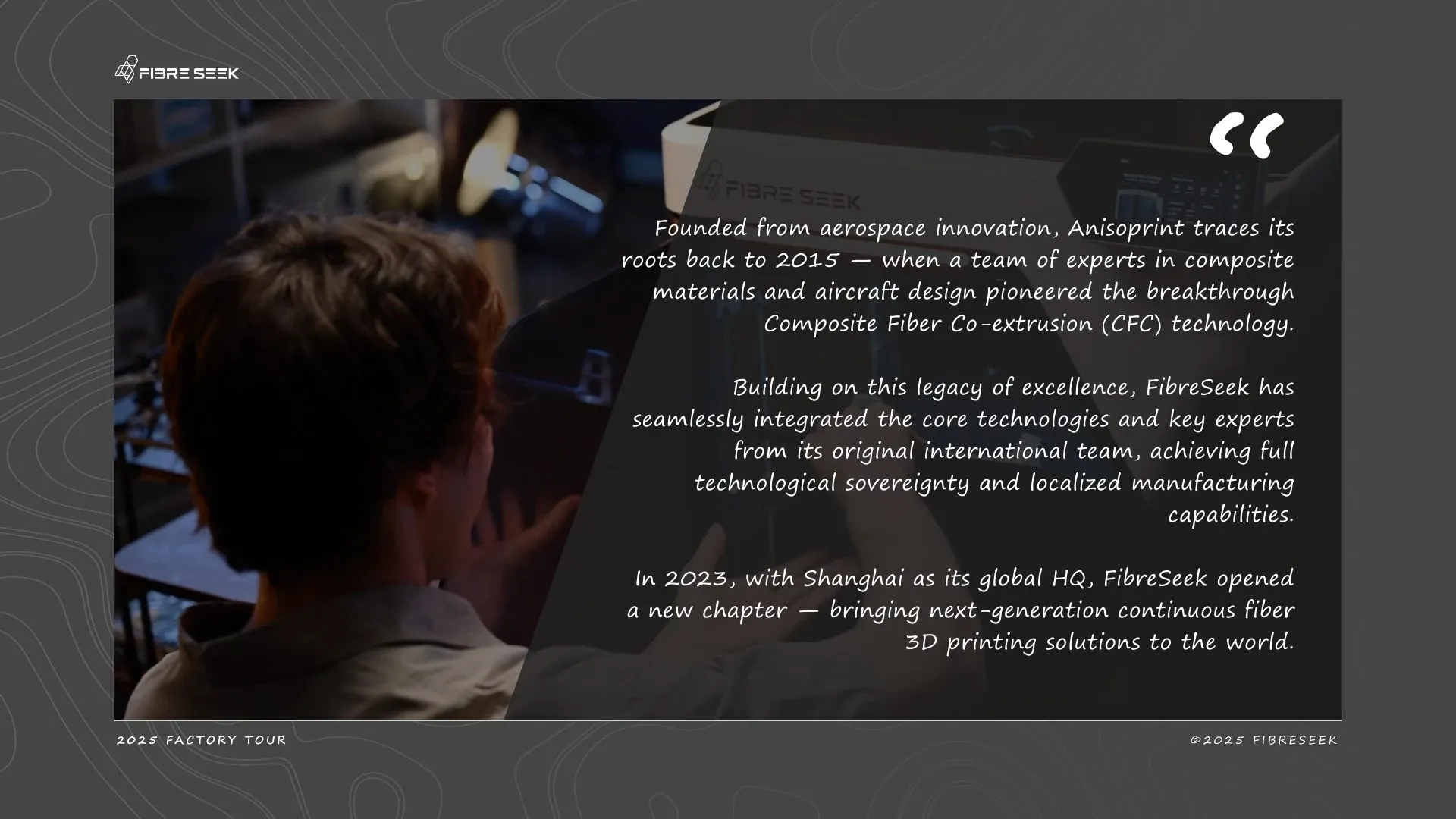 FibreSeek company story and Composite Fibre Co-extrusion technology background