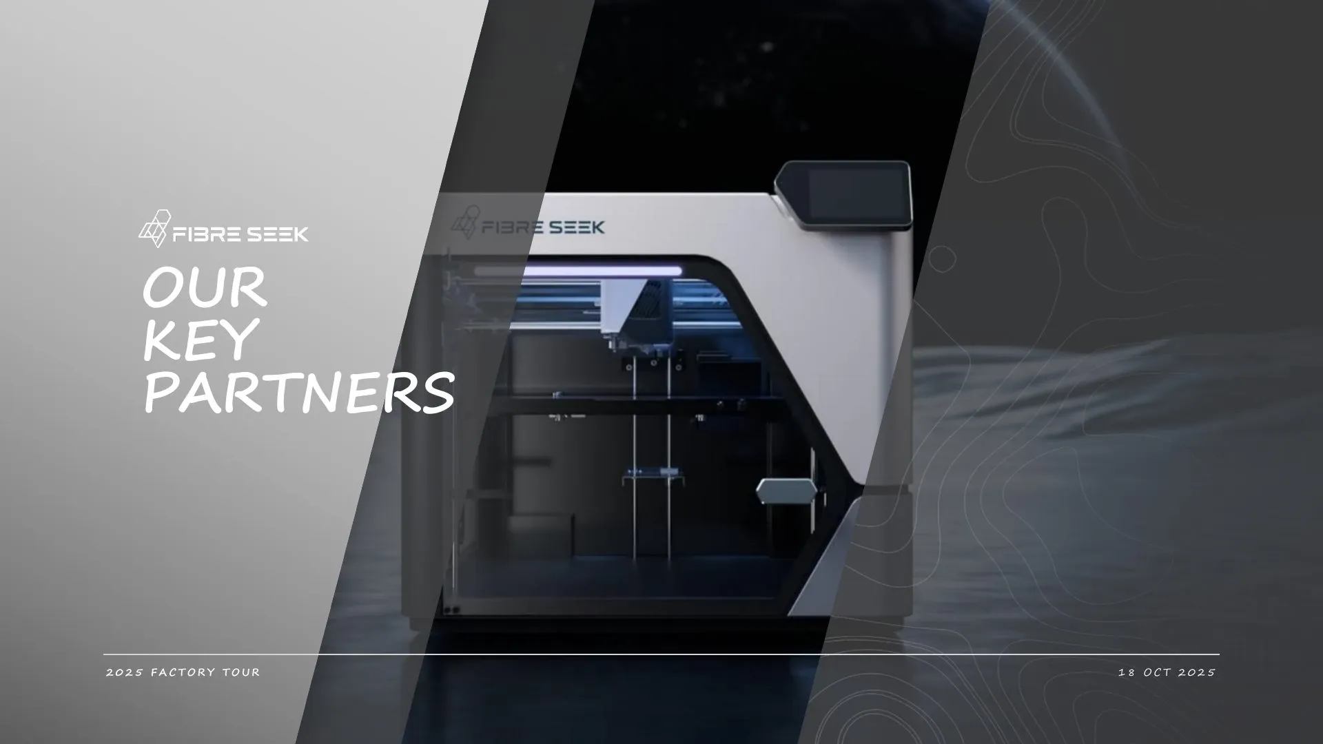 FibreSeek key partners presentation cover with FibreSeeker 3 printer