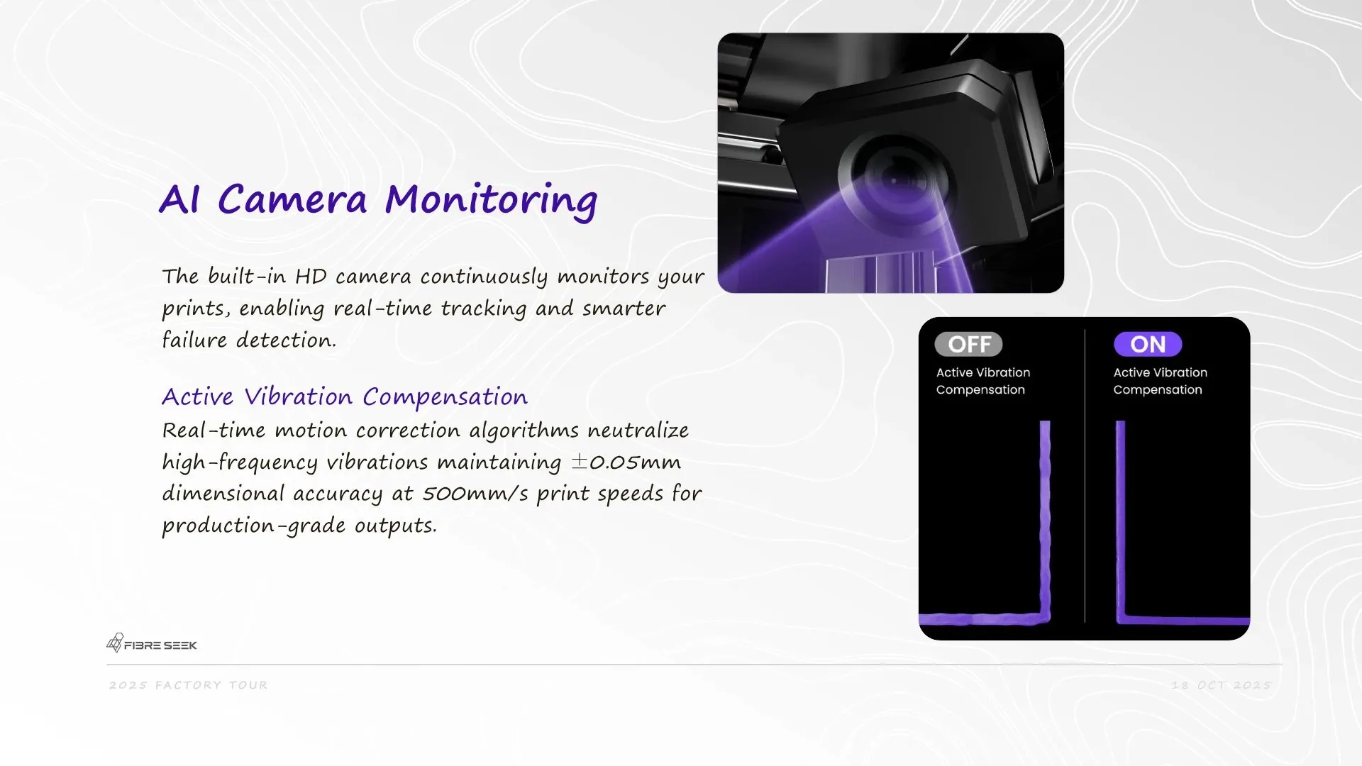 FibreSeeker 3 AI camera monitoring and active vibration compensation system