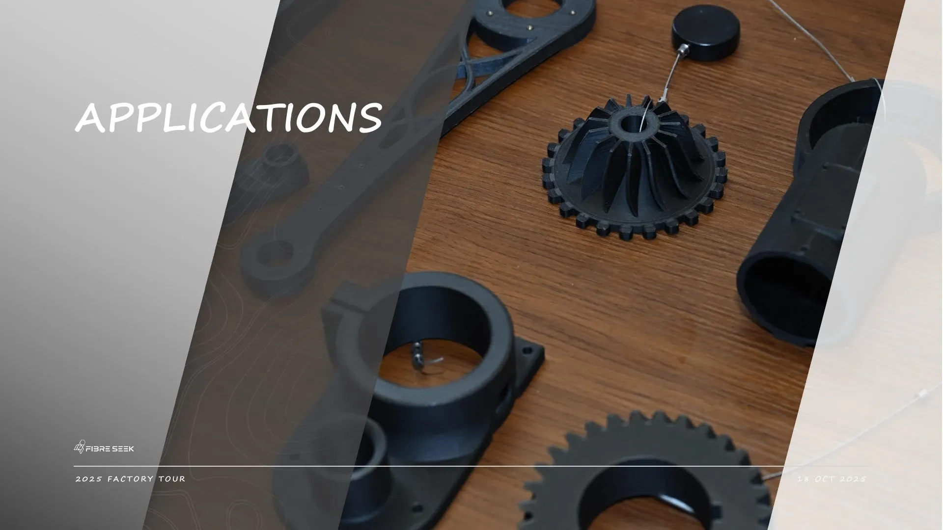 FibreSeeker 3 continuous fibre 3D printed gears, tools and structural components